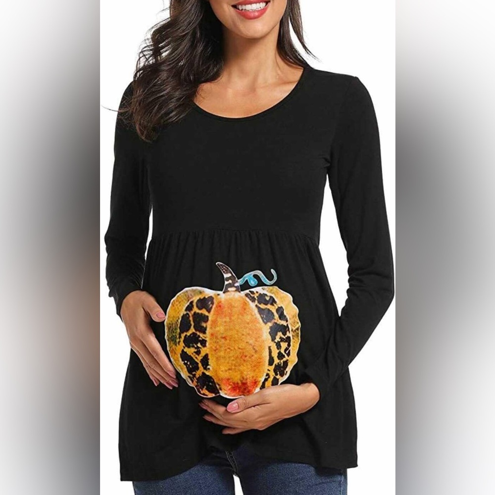 Maternity Pumpkin Top size Small
Jezero Women's Maternity Shirts Halloween Fall